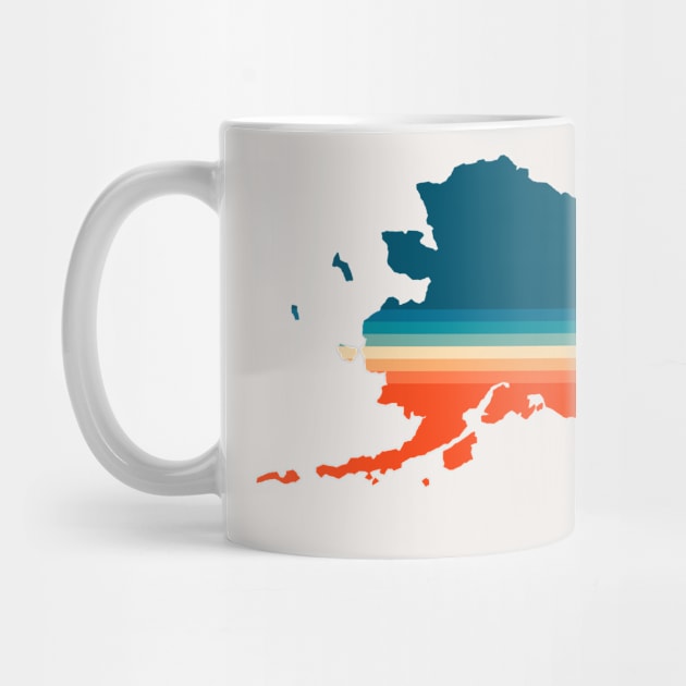 Alaska State Retro Map by n23tees